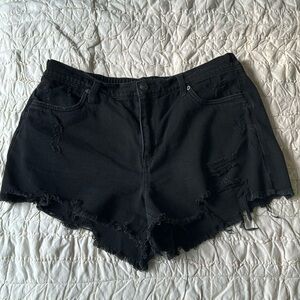 Aerie Black Denim Short